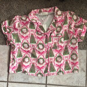 Simply Southern Pink and Green Holiday Pajama Set